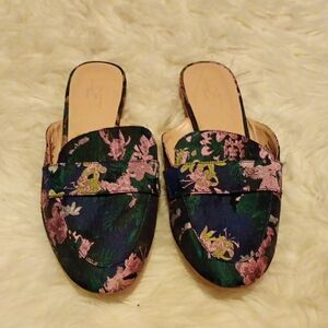 LOFT Floral Mules - Pink + Green (9M)